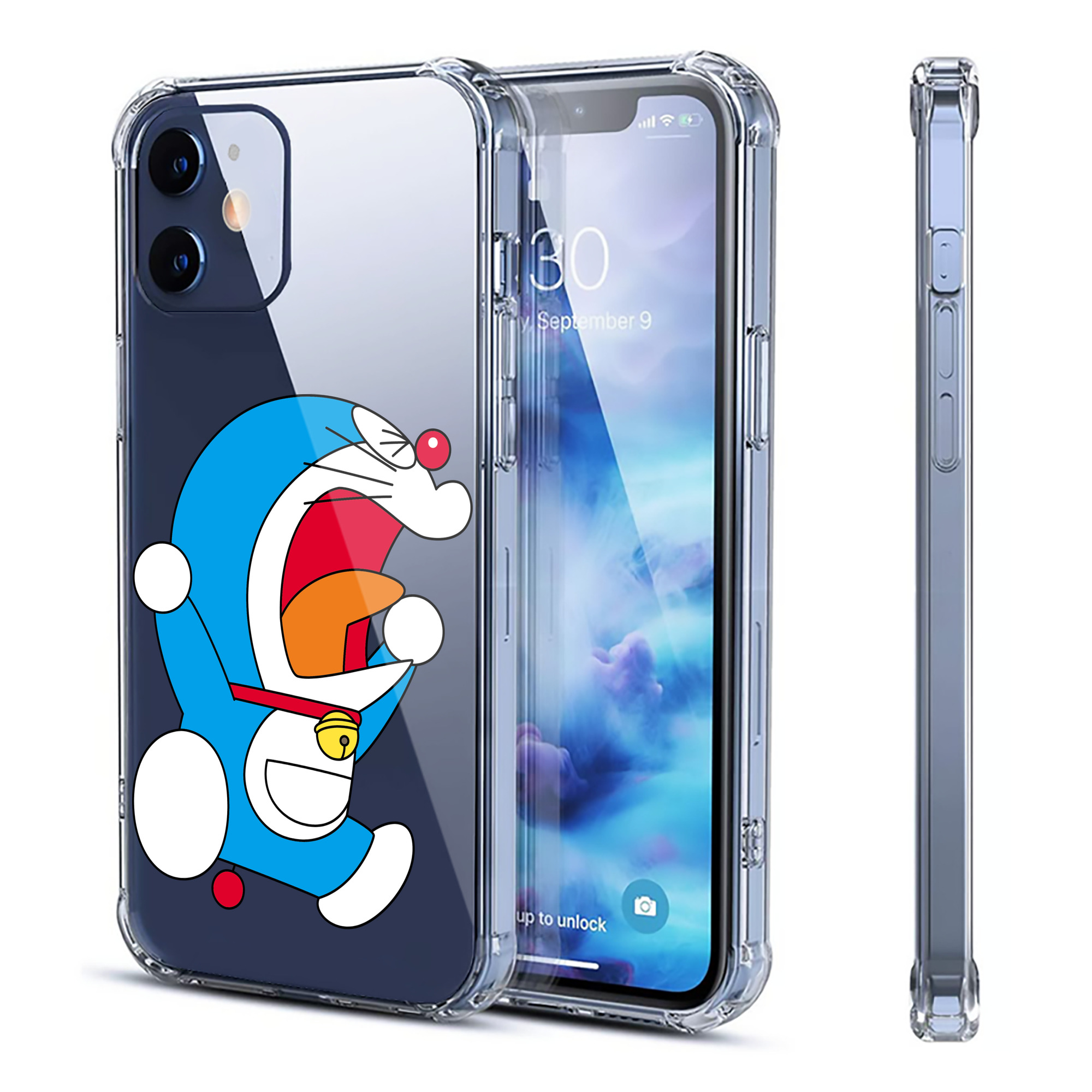 （画像用） ドラえもん Doraemon 【iPhone 12シリーズ対応】透明スマホケース（クリアソフトケース）